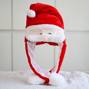 Gorro de Papá Noel de Felpa de Alta Calidad con Orejas de Conejo Móviles, Ideal para Fiestas Infantiles - Product Image 3