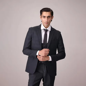 Trajes de Hombre Talla Grande, Tela de Lana Peinada, Traje Formal de Negocios Clásico, Corte Entallado, Transpirable, Ropa de Oficina, Traje de Boda - Product Image 6
