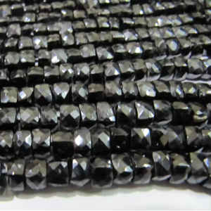 ลูกปัด3D เหลี่ยมเพชรพลอยสปิลสีดำขนาด6ถึง7มม. ควั่น8นิ้วสำหรับการทำเครื่องประดับ - Product Image 4