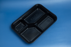 1-2-4 Compartment Disposable <b>Plastic</b> <b>Food</b> <b>Container</b> with Lid Black Takeaway Lunch Box Meal <b>Container</b> <b>Food</b> Storage Box - Product Image 3