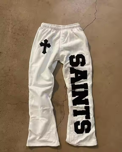 Pantalones personalizados para hombre, pantalones de chándal acampanados, cortavientos de nailon, poliéster, Unisex, cargo apilado, pantalones holgados de chándal para mujer - Product Image 4