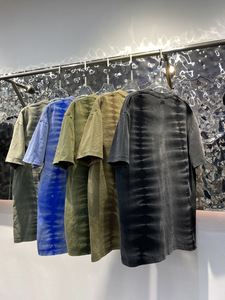 Camiseta lavada con ácido con logotipo personalizado 100% algodón Unisex piedra ácido camiseta de gran tamaño personalizada camiseta Vintage para hombres DDP envío - Product Image 6