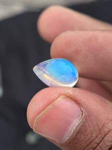 พลอยมูนสโตนสีรุ้งธรรมชาติทรงลูกแพร์สำหรับทำเครื่องประดับจากอินเดีย - Product Image 5