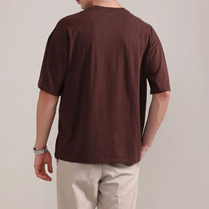 2025 camisetas Ringer para hombre personalizadas negro 100% algodón de gran tamaño hechas de poliéster/Material camisetas de algodón en blanco personalizables - Product Image 6