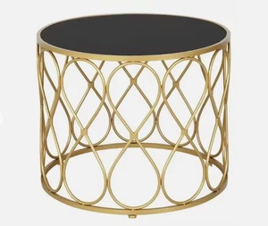 Mesas de consola modernas de lujo, mesa auxiliar redonda de Metal dorado, lados de pájaro atractivos, mesa central, decoración de muebles de sala de estar - Product Image 5