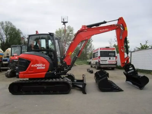 Miniexcavadora Kubota KX060-S, Excavadora de Cadenas Diésel, Excavadora Hidráulica Compacta para la Colocación de Tuberías, Construcción Agrícola - Product Image 1