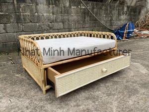 Nuevo diseño de cama de ratán para perros con cojín base, cama de mimbre para perros, hecha a mano por Nhat Minh, Vietnam, al por mayor - Product Image 2