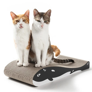 Rascador de gato de doble cara personalizado, papel duradero de alta densidad, forma de ballena, diseño curvo doble, juguetes para gatos y Mascotas - Product Image 5