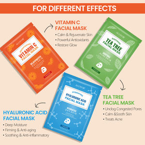 Лидер продаж, индивидуальная Марка, веганская увлажняющая маска, оптовая продажа, Корейская маска на заказ, масло чайного дерева, коллагеновая маска для лица, упаковка для женщин - Product Image 2