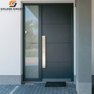Tùy chỉnh hiện đại nhôm chính lối vào cửa lớn mới phía trước biệt thự nhà an ninh với khuôn cửa mở phong cách chức năng cách âm - Product Image 4