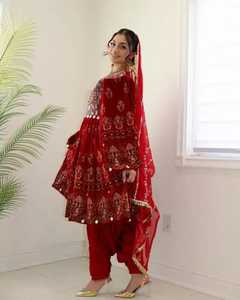 Costume 3 pièces en dentelle brodée professionnel très demandé, nouveau style, robe afghane kuchi pour femmes musulmanes, pour les mariages et les fêtes - Product Image 2