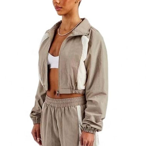 Conjunto de 2 Piezas de Ropa Casual para Mujer, Cortavientos, Color Sólido, Tendencia, Antiarrugas, Precio Económico, Chándal Personalizado de Alta Calidad - Product Image 5