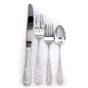 Couverts en acier inoxydable poli doré au design de luxe, fabricant et exportateur indien, ensemble de couverts en métal antique pour le dîner - Product Image 5