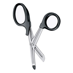 Ciseaux de soins infirmiers universels de haute qualité en acier inoxydable 6 pouces avec manche en plastique noir, ciseaux utilitaires EMT pour la chirurgie, certifiés CE - Product Image 3