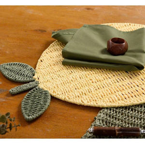 Manteles individuales de limón de papel hechos a mano elegantes Mantel Individual de limón amarillo para decoración de mesa de comedor - Product Image 6