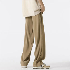 กางเกงผู้ชายลายขวางสีพื้นกางเกงทรงตรงแนวสตรีท, กางเกงลำลองสไตล์อเมริกันกางเกงปี2025 - Product Image 4