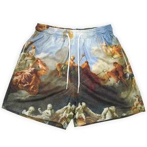 Pantalones cortos de verano para hombre con diseño personalizado, nuevo estilo, cómodos, de malla transpirable, con cintura elástica, patrón sólido informal para uso en el gimnasio - Product Image 4