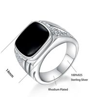 Bijoux YH, bijoux personnalisés en résine et cendres, bijoux fins, spinelle noir, gravés, oxydés, anneaux en argent sterling 925 pour hommes