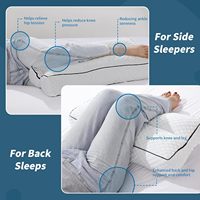 Oreiller de genou en mousse à mémoire déchiquetée pour dormeurs latéraux soulage la pression et prend en charge la fonction sciatique de grossesse oreiller et positionneur