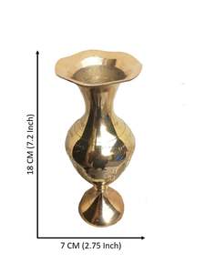 Pot de fleurs décoratif en laiton pour la salle de puja, cadeau de mariage, vase 18 CM 1 pièce - Product Image 2