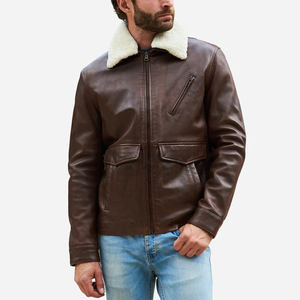Veste en cuir véritable pour homme, style streetwear décontracté, vêtement en cuir, fabrication sur mesure OEM, vente en gros, fournisseur d'usine - Product Image 6