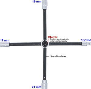 Alta calidad 350 mm Heavy Duty plegable deslizante Lug Wrench OEM ODM Taiwán Proveedor para camiones y autobuses Más herramientas manuales - Product Image 2