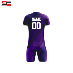 ชุดฟุตบอลพิมพ์ลายแบบ Heat-Transfer เสื้อแขนสั้น กางเกงขาสั้นระบายอากาศ พร้อมสีและโลโก้ตามสั่ง ผลิตจากโพลีเอสเตอร์ 100% - Product Image 2