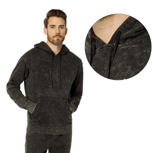 Sudaderas con Capucha de Algodón Grueso de Alta Calidad para Hombre, Lavado Ácido, Logotipo Personalizado, Impresión de Alta Calidad - Product Image 4