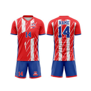 Ensemble d'uniformes de football Respirant 100% Tissu polyester Conception personnalisée OEM Uniforme de football sans couture Respirant à séchage rapide - Product Image 2