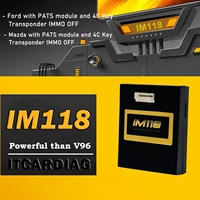 Émulateur ITCARDIAG IM118 Immo Off SQU pour VAG/Mercedes/Renault/BMW/Fiat V96 Mise à Jour avec Groupe PSA et Transpondeur de Clé 4C