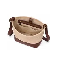 Tas Selempang Kulit Suede Warna Beige & Cokelat Grosir
