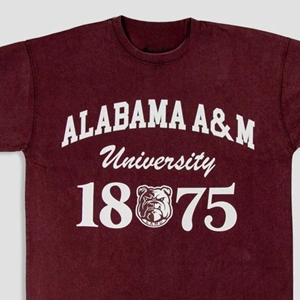 Alabama A & M University Classic Bulldog T-Shirt 100% coton tricoté avant imprimé Logo Style décontracté Plus Size Bold Respirant - Product Image 2