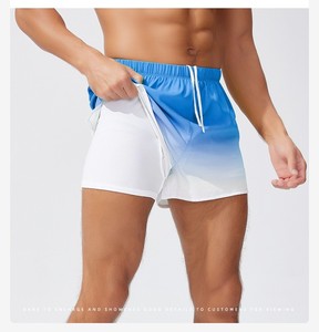 Short de course 2 en 1 nouveau style pour hommes avec dégradé de couleur Short à deux couches à la mode Short actif personnalisé à séchage rapideLivraison DDP - Product Image 2