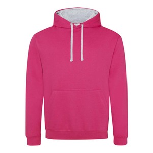 Sweat à capuche personnalisé en coton 100% écologique pour homme, avec broderie contrastée de qualité supérieure, blanc - Product Image 1