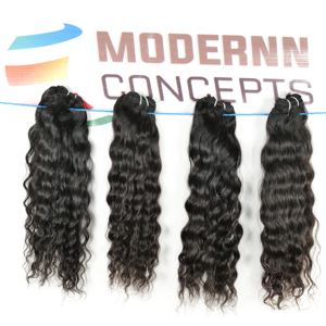 Proveedor-Extensiones de cabello humano Remy de templo indio natural alineado con cutícula 100%, estilo ondulado, sin procesamiento químico - Product Image 1