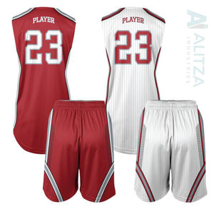 Juego de camisetas de baloncesto reversibles personalizadas duraderas para equipos Tela de secado rápido Impresión de números de nombre personalizado - Product Image 2