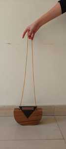 Sac à main vintage en bois naturel personnalisé pour femmes - Product Image 3