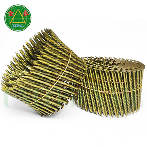 Clous en bobine de 2 à 3/4 pouces, tige de vis en acier jaune, revêtement à carreaux/tête plate pour pistolet pneumatique, palettes en bois, 5000 pièces - Product Image 6