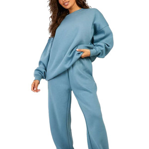 Oversized sweatshirt and jogger <b>pants</b> <b>women</b> tracksuit set comfy casual everyday fashion <b>lounge</b> wear outfit - Product Image 1