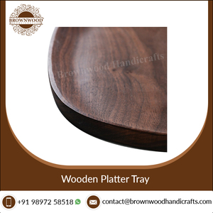 Assiette en bois d'acacia de logo personnalisé gratuit de haute qualité plateau de service en bois de vente chaude plateau de service décoratif pour la maison hôtel - Product Image 4