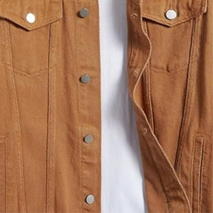 แจ็กเก็ตยีนส์วินเทจของผู้ชายเสื้อโค้ทแฟชั่นผ้าคอตตอน100% มาใหม่ล่าสุดสีสันสดใสสำหรับฤดูร้อน - Product Image 4