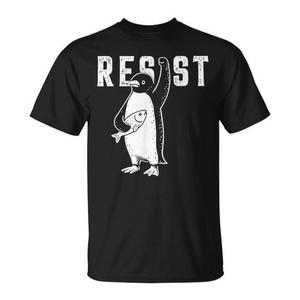 T-Shirt con Design Resistente al Tema 'Protesta dei Pinguini Contro le Tariffe' per Uso Promozionale - Product Image 1