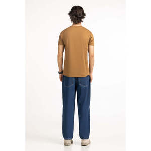 เสื้อยืดคอตตอนออร์แกนิค 100% ทรงเข้ารูป ผ้าเนื้อหนา 200 กรัม รุ่น 305MN-TS-SS25 สำหรับออกกำลังกาย สีพื้น - Product Image 5