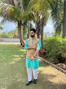 Desgaste ocasional de seda con Jacquard Work Kurta Pijama Exportador y proveedor mundial de Surat a la tarifa más baja - Product Image 6