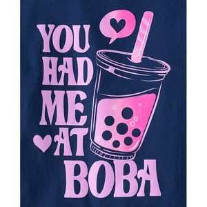 Camiseta gráfica azul para mujer, patrón de Animal Boba bonito, algodón transpirable, punto acanalado, cuello redondo, manga larga, etiqueta sin etiqueta, ajustado para verano - Product Image 2