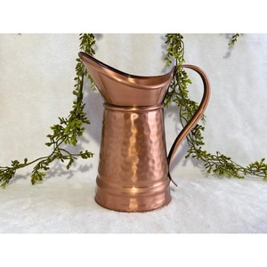 Vintage Hammered Copper <b>Pitcher</b> Vintage Home Decor Copper Serveware Small Metal <b>Pitcher</b> - Product Image 1