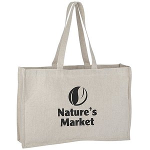 Sac fourre-tout en coton écologique à soufflets, lavable, pour usage quotidien, avec impression par transfert thermique/sérigraphie, idéal pour cadeaux publicitaires et promotionnels - Product Image 1