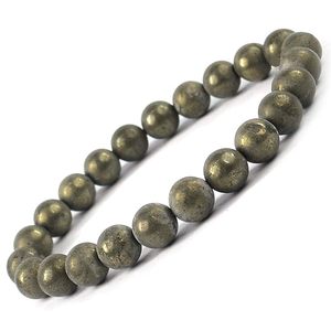 NOVAMART Fine Authentic Raw Pyrite Ball Shape Astrology Healing Crystal Bracelet <b>Bangle</b> Certificate Authenticity for Everyday We - Product Image 1