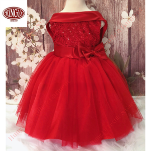 High Fashion Luxury Girls' Party Dress Satin O-Neck Collar Casual Layered Maxi Style Summer Print Short <b>Bows</b> Knee-Length Shorts - Product Image 1