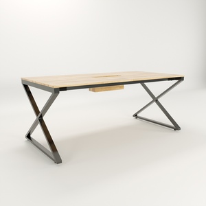 HBXC012 XConcept Assembly Meeting <b>Table</b> Contemporary 180x90 Steel MDF <b>Office</b> Furniture Adjustable for Conference Room Hotel Use - Product Image 3